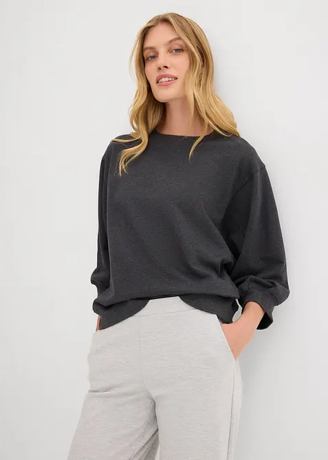 Oversize-Sweatshirt aus reiner Baumwolle, bonprix