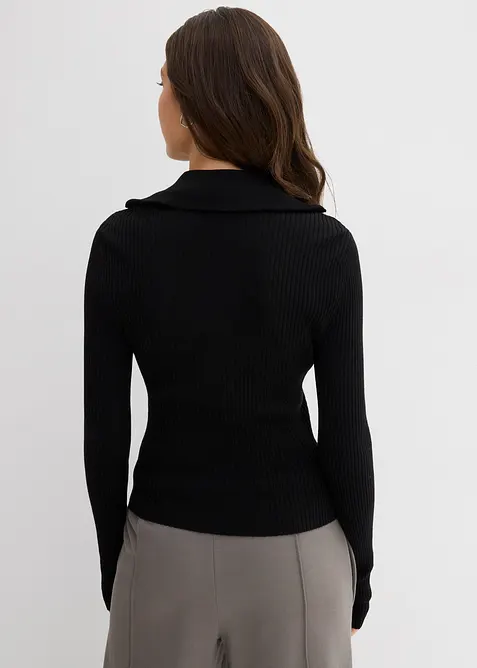 T-shirt doux et côtelé en viscose mélangée, bonprix