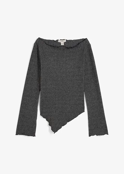 Rippshirt aus softem Viskose-Mix, bonprix