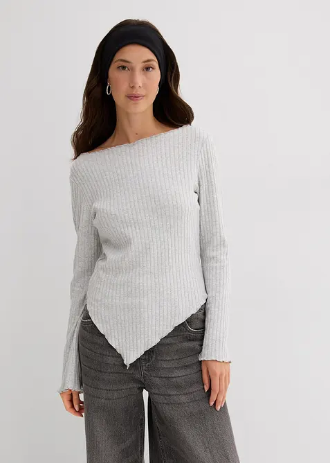 Rippshirt aus softem Viskose-Mix, bonprix