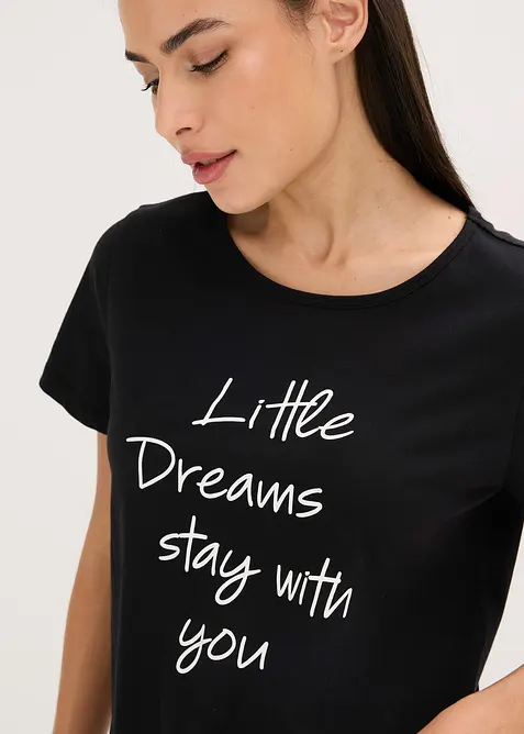 Capri Pyjama aus reiner Bio-Baumwolle, bonprix