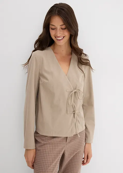 Chemisier en velours milleraies, bonprix