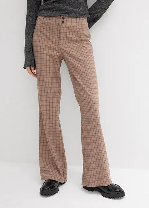 Pantalon flare taille haute, bonprix