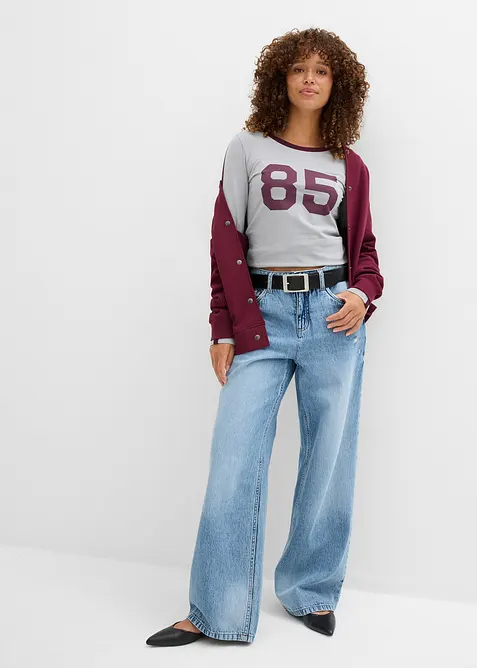 T-shirt manches longues en jersey léger, bonprix