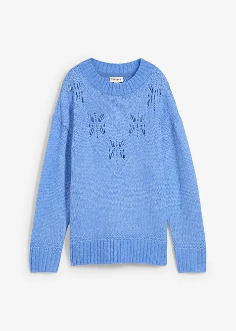 Grobstrick-Pullover aus weichem Woll-Mix, bonprix
