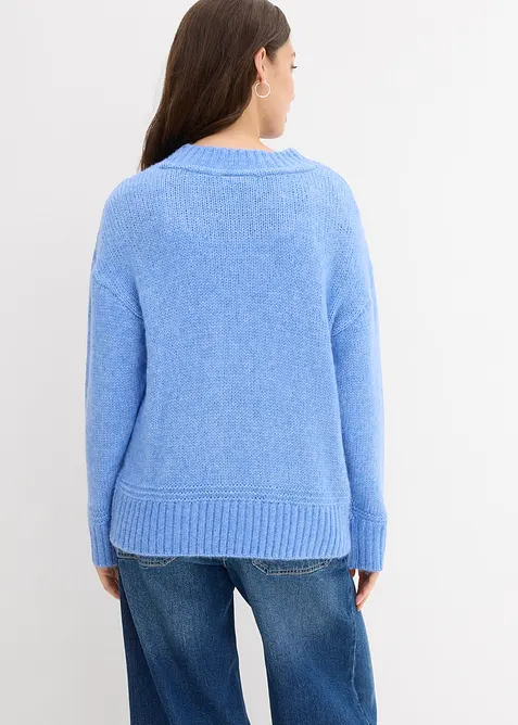 Grobstrick-Pullover aus weichem Woll-Mix, bonprix