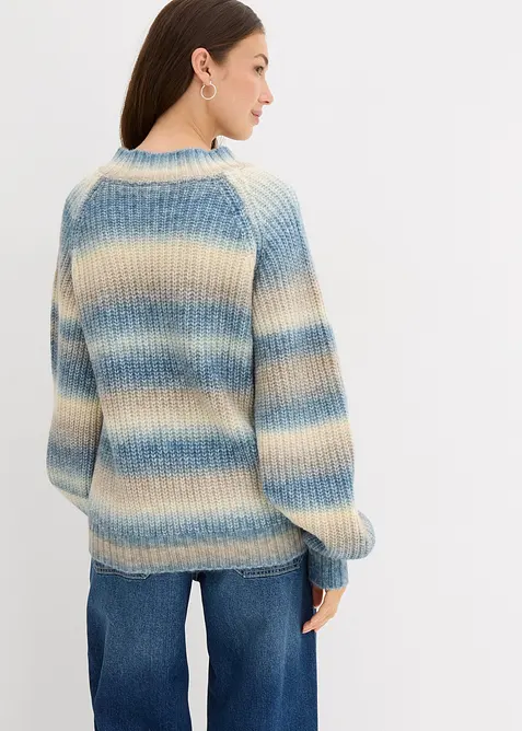 Grobstrick-Pullover aus weichem Woll-Mix, bonprix