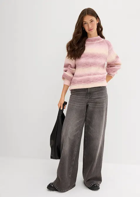 Grobstrick-Pullover aus weichem Woll-Mix, bonprix