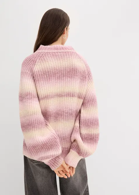 Grobstrick-Pullover aus weichem Woll-Mix, bonprix