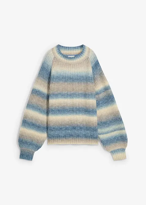Grobstrick-Pullover aus weichem Woll-Mix, bonprix