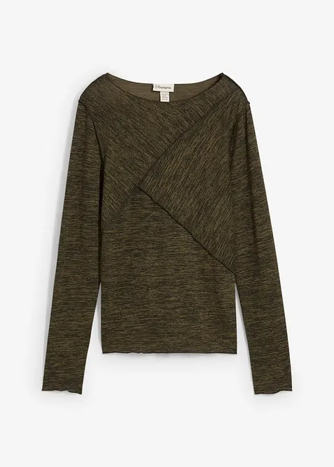 T-shirt manches longues doux en viscose majoritaire, bonprix