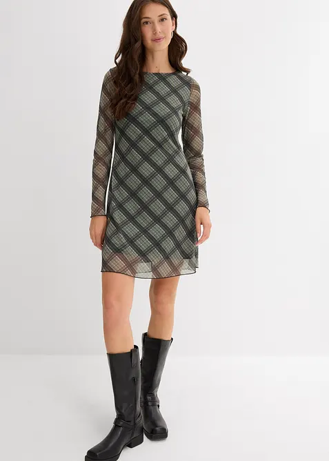 Minikleid aus feinem Mesh, bonprix