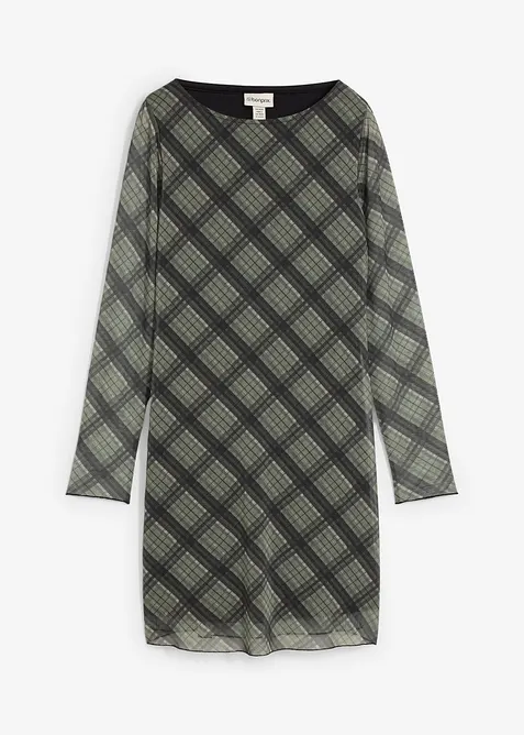 Minikleid aus feinem Mesh, bonprix