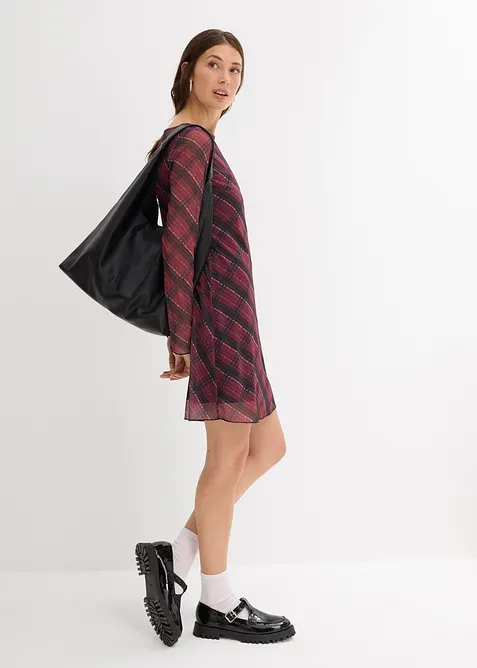 Robe courte en mesh fin, bonprix