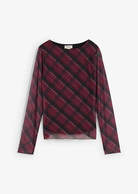 Langarmshirt aus feinem Mesh, bonprix