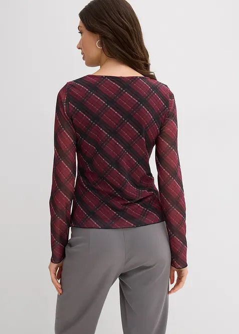 Langarmshirt aus feinem Mesh, bonprix