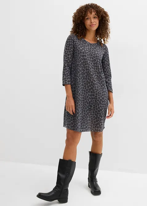 Kurzes Shirtkleid in Strickoptik, bonprix