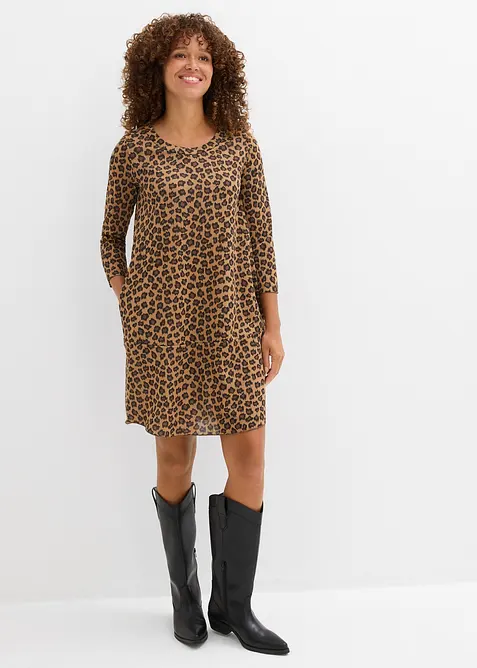 Robe courte en jersey aspect maille, bonprix