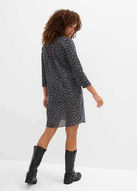 Kurzes Shirtkleid in Strickoptik, bonprix