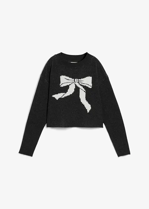Strickpullover mit Schleife, bonprix