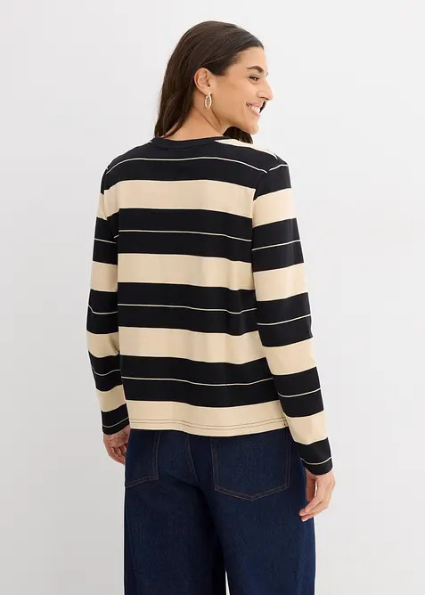 Langarmshirt aus schwerer Baumwolle, bonprix