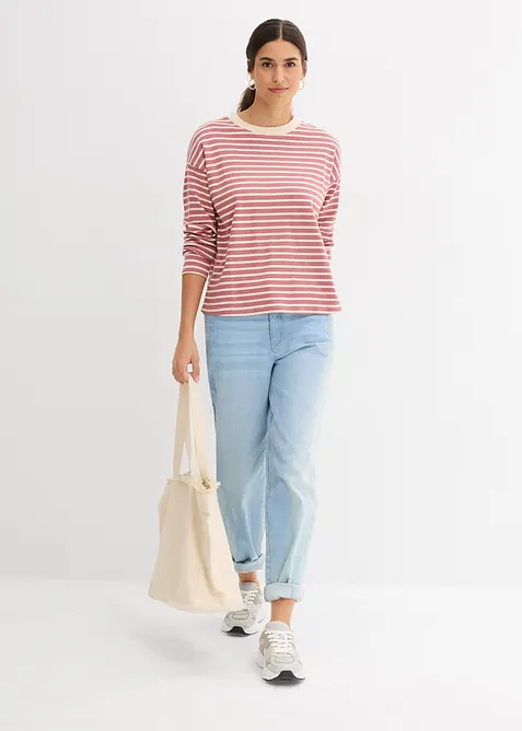 Langarmshirt aus schwerer&nbsp;Baumwolle, bonprix