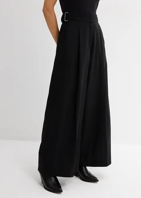 Hose mit Seitenschnallen aus Viskose-Mix, bonprix