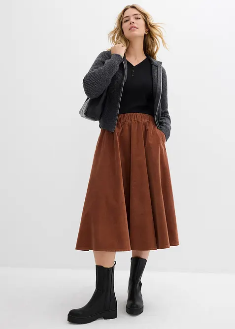 Cordrock aus Baumwoll-Mix, bonprix