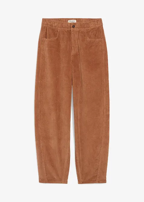 Pantalon barrel en velours côtelé, bonprix