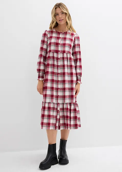 Midikleid aus Flanell, bonprix