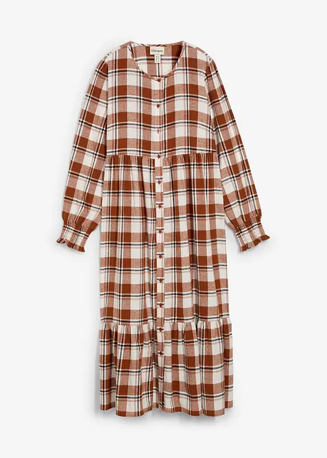 Robe midi en flanelle, bonprix