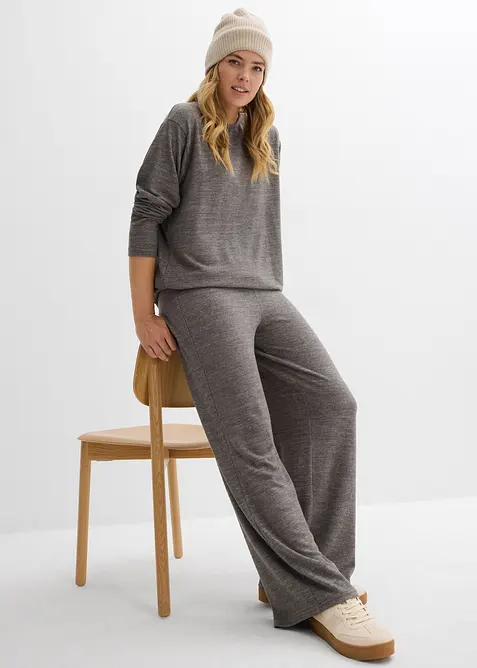 Palazzo-Hose in Strickoptik, bonprix