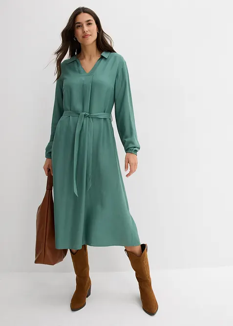 Midikleid aus flie&szlig;ender Viskose, bonprix
