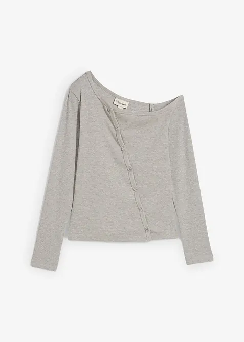 T-shirt manches longues côtelé, bonprix