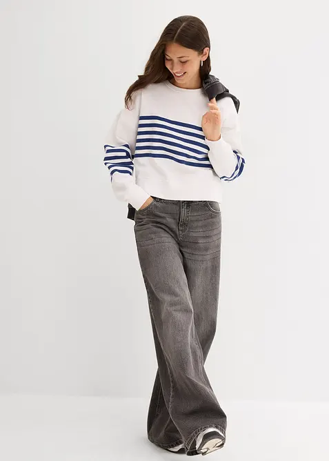 Oversize-Sweatshirt aus reiner Baumwolle, bonprix