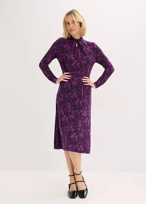 Midikleid mit Stehkragen, bonprix