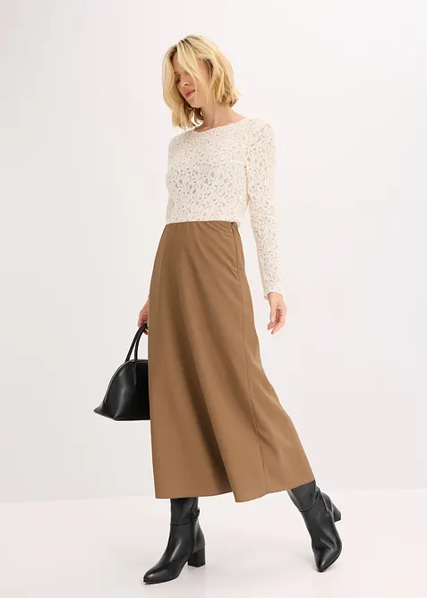 Spitzenbody mit flauschiger Oberfl&auml;che, bonprix