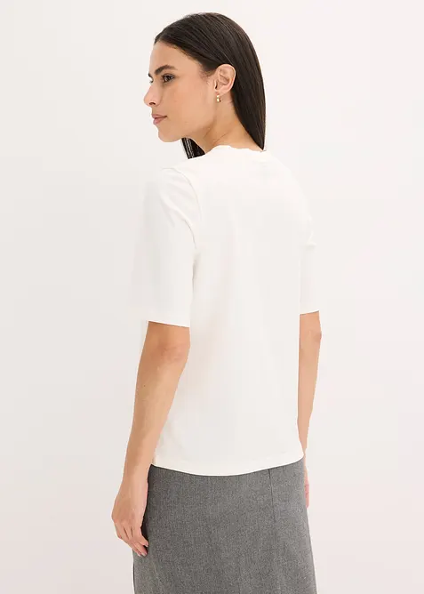 T-shirt manches coudes avec imprimé et sequins, bonprix