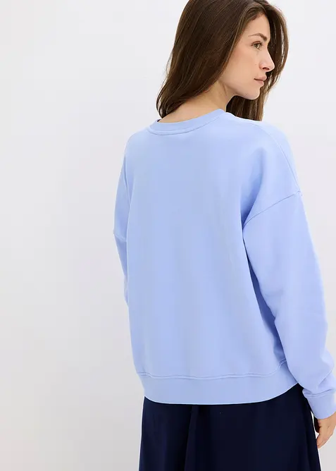 Oversize-Sweatshirt aus reiner Baumwolle, bonprix