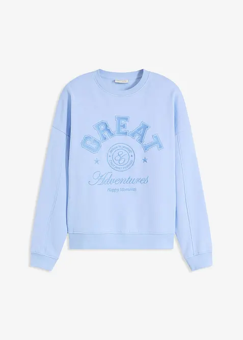 Oversize-Sweatshirt aus reiner Baumwolle, bonprix
