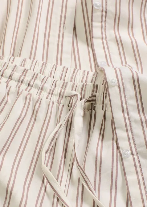 Weit geschnittener Loungewear Hausanzug aus gewebter Baumwolle, bonprix