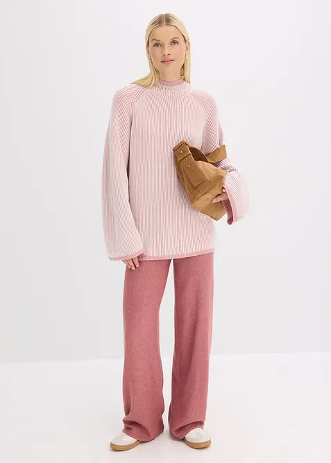 Oversize-Pullover mit Stehkragen, bonprix