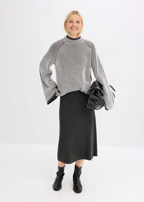 Oversize-Pullover mit Stehkragen, bonprix