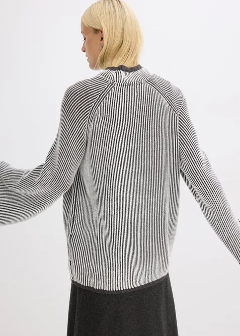 Oversize-Pullover mit Stehkragen, bonprix