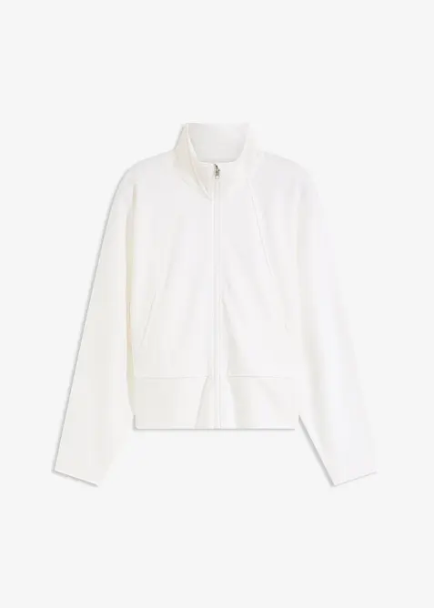 Sweat zippé en jersey milano confortable, bonprix