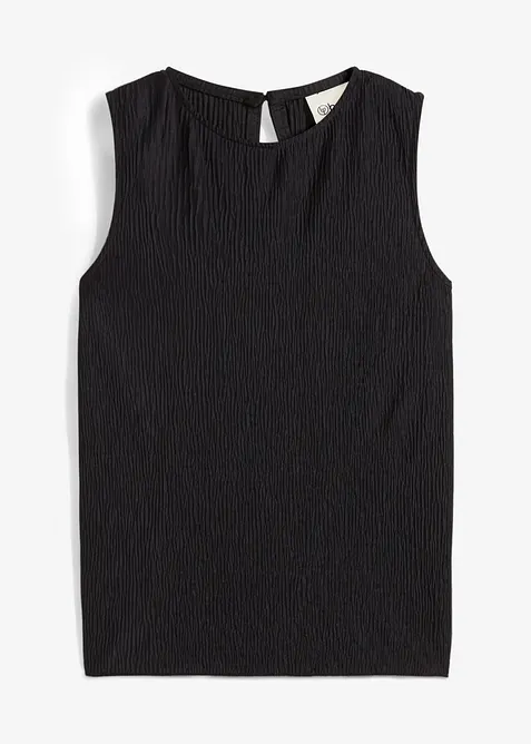 Top sans manches aspect froiss&eacute;, bonprix