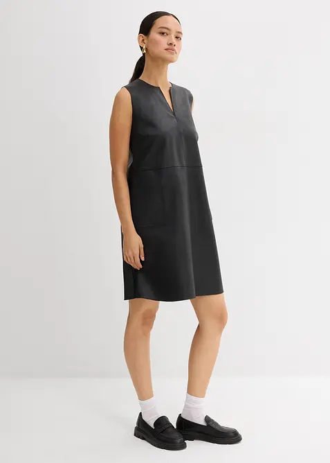 Lederimitat-Kleid, bonprix