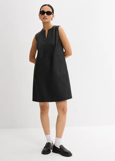 Lederimitat-Kleid, bonprix