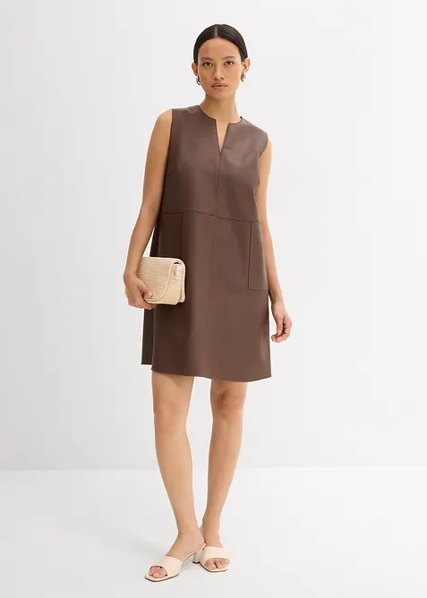 Lederimitat-Kleid, bonprix