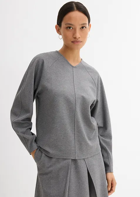 Langarmshirt aus bequemen Punto di Roma, bonprix